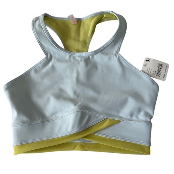 Free People Movement Palm Springs Sports Bra Women's Blue Size X-Small NWT - Picture 1 of 6